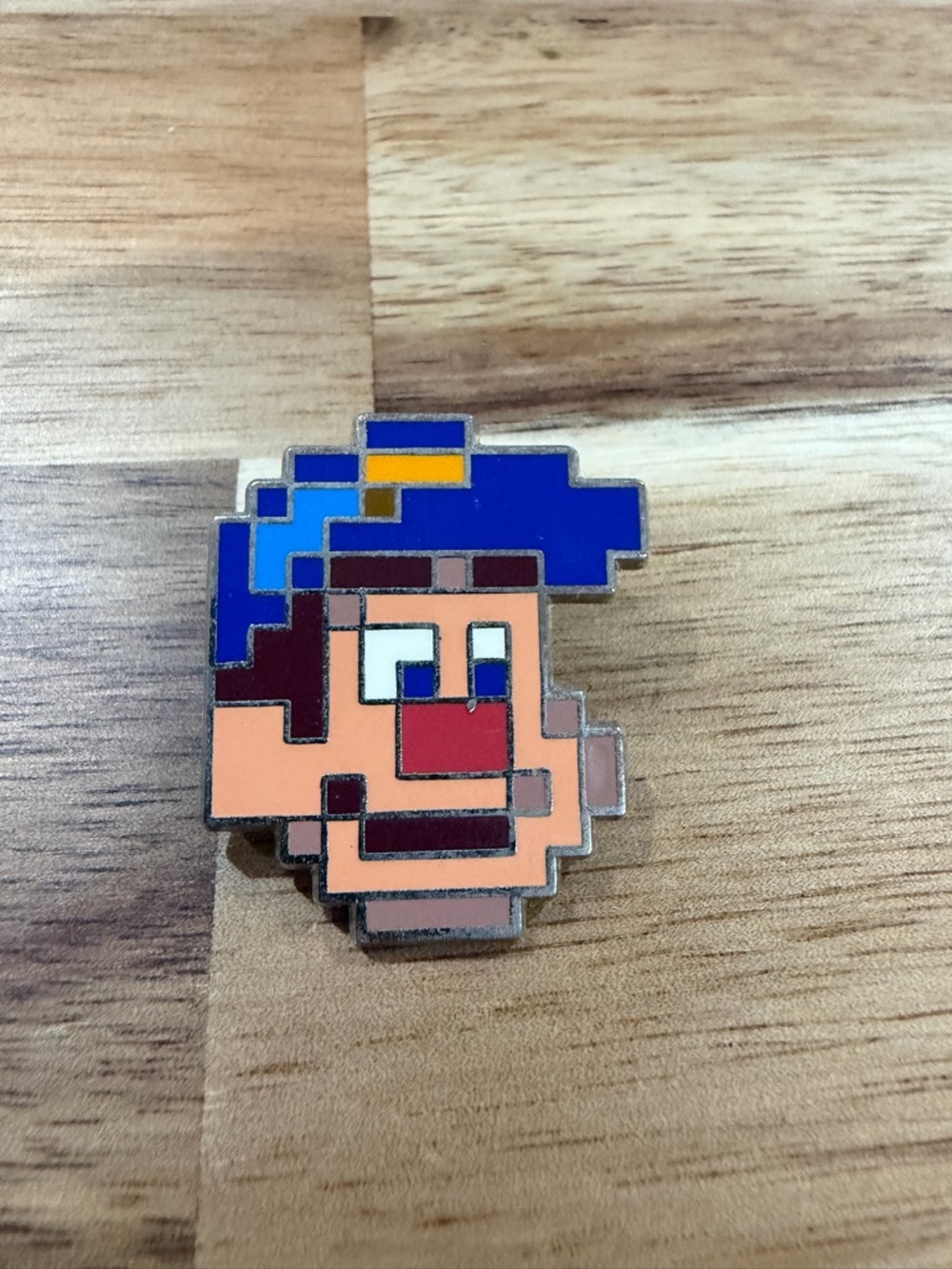 Wreck it Ralph Pixel Art Enamel Lapel Pin - Blue & Red Character